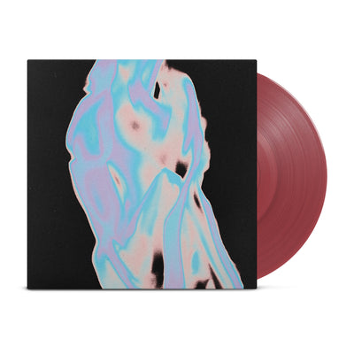 Anberlins Silverline Vinyl LP. album art depicts neon aura of two bodies holding each other. vinyl color is Clear Pink