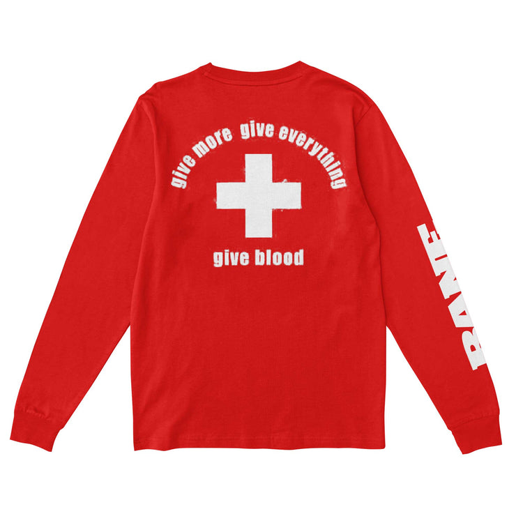 Give Blood • Red • Long-Sleeve T-Shirt