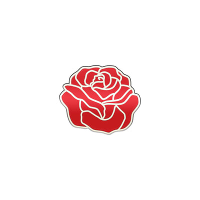 Pin of a small red rose.
